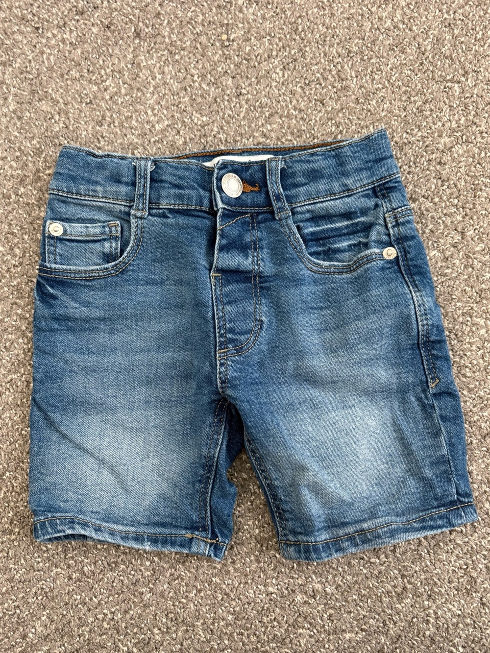Zara Toddler Boys Dark Blue Denim Shorts Size 4